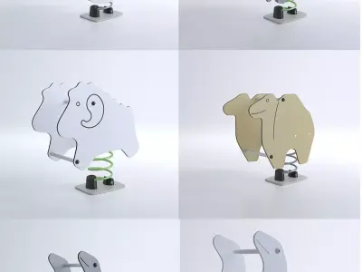 Playground Swings by HAGS Low-poly 3D model