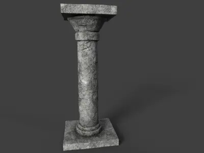 Pillar 001 Low-poly 3D model