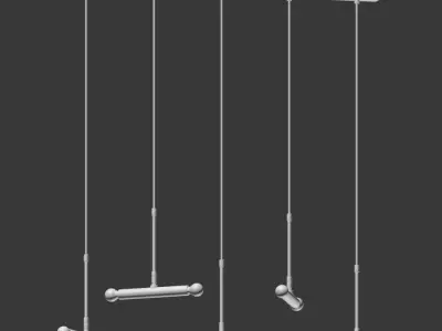 Pendant Lamp Dining Cluster Cinque 3D model