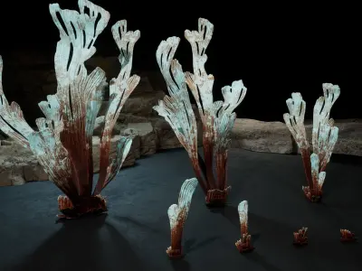 Alien Fungus Type 4 Low-poly 3D model