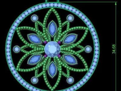 Beautiful Star Pendant 3D print model