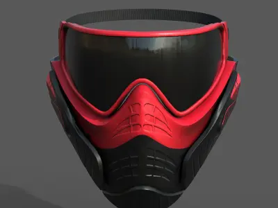 Mask protection scifi military futuristic technology  Low-poly 3D model