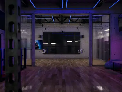 VR Park attraction interior 3ds max vray corona Scene Low-poly 3D model