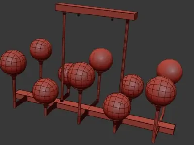 Valley Chandelier 10 3D model