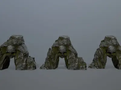 Skull Cave Low-poly 3D model