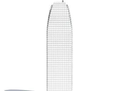Triangle Skyscraper 3D Model 3D model