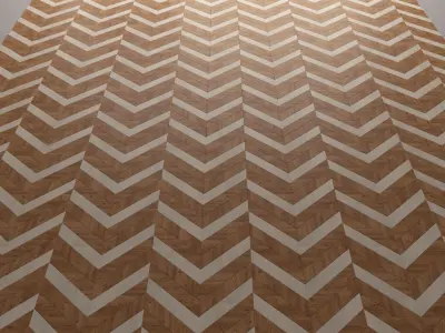 wood floor 4 types 3D model