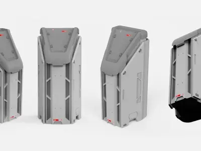 sci-fi Architecture kitbash 28 3D model