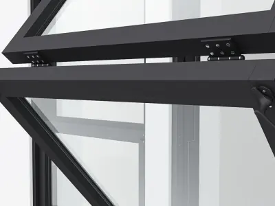 Aluminium window 10 3D model