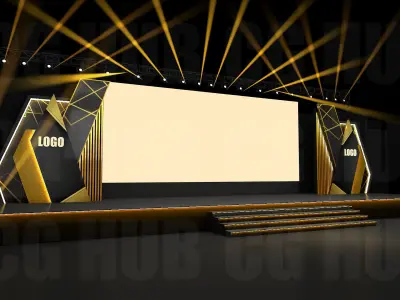 Event stage design 3D model