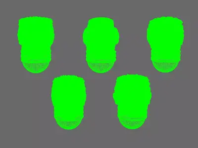 Space Knights Cyborg Heads 3D print model