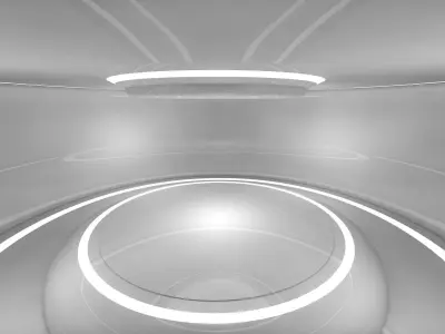 Sci Fi Room Low-poly 3D model 9
