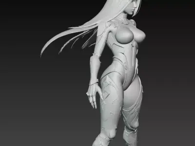 Zenith Aurora Cybernetic Warrior 3D print model