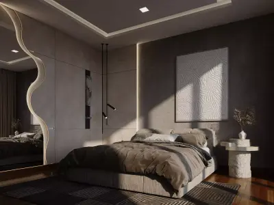 Daylight Interior Base Scene Corona Renderer 3D model