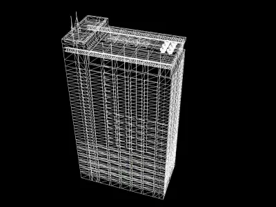 Skyscraper at Night - LowPoly Low-poly 3D model purchase
