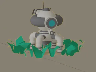 scifi robot 3D model from CGTrader