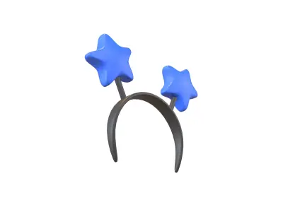 Star Headband v1 005 Low-poly 3D model