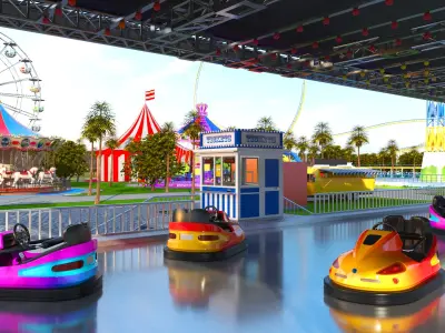  Detailed Full Amusement Theme Park 