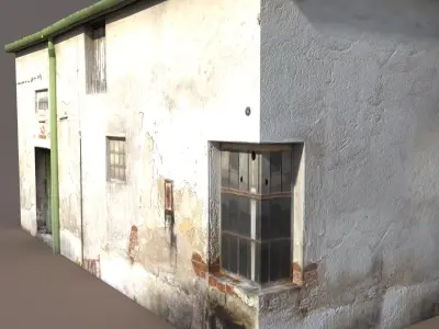 Derelict House Low poly 66 3D model