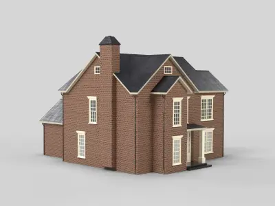 British House Design 02T4 Low-poly 3D model