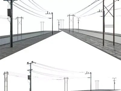 Power line 3D model
