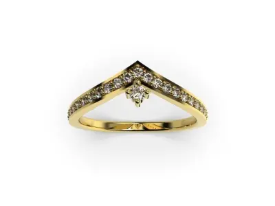 Light Fashion Ring - 3D Jewelry - AN-382 3D print model
