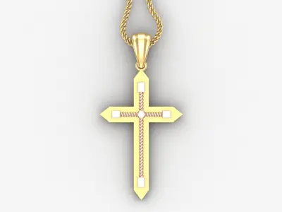 Cross Light Gold 4CP097 3DM STL 3D print model