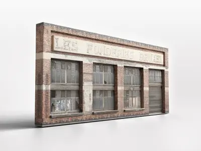Old Abandoned Factory Realistic Asset Low-poly 3D model