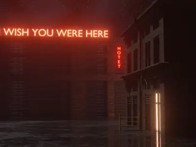 Night Street Low-poly 3D model