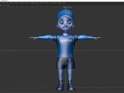 MASCOT CHARACTER Low-poly 3D model