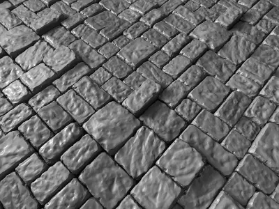 3 Tileable Stone Floor Tiles Low-poly 3D model