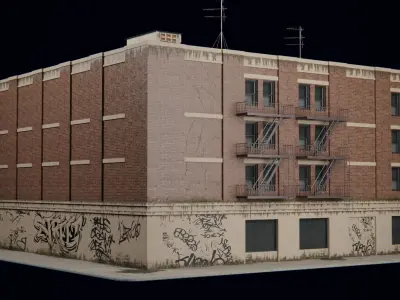 New York Building kit v2 Low-poly 3D model