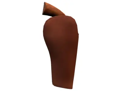 Revolver Gun With Holster Low-poly 3D model