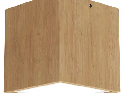 Wooden cube LED Low-poly 3D model