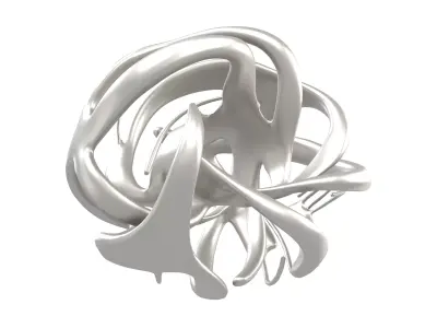 Abstract Circle v3 002 Low-poly 3D model