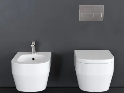 Olympia Ceramica Tutto Evo Wall-Hung WC Low-poly 3D model