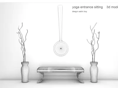  yoga entrance sitting 3d model 3D model