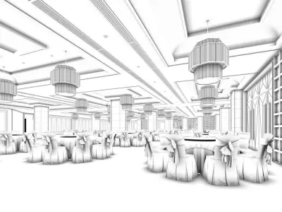Business Restaurant - Coffee - Banquet  13 3D model