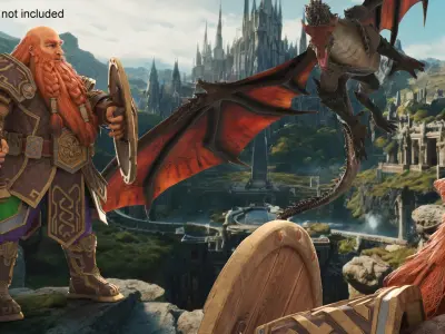  Dwarf Warrior with Axe and Shield Rigged 