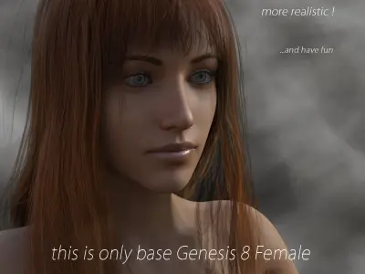 Fringe Hair for G8 and G9 Low-poly 3D model