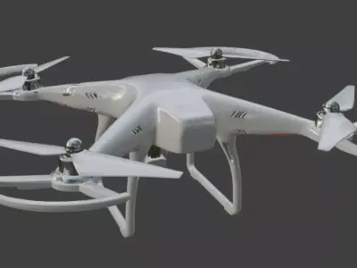 white drone 3d model 3D model