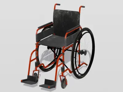  Wheelchair 3D Model  Low-poly 3D model