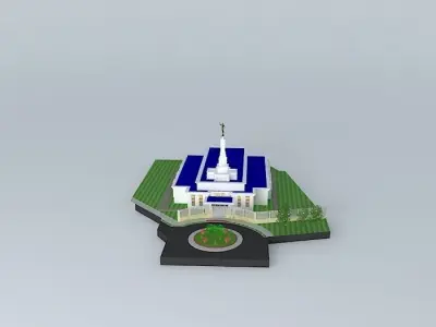 LDS. Temple Caracas, Venezuela. Templo Mormon, 96th Operating... Free 3D model