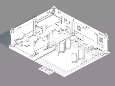 Gang Interior - Wing 03 3D model