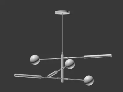 Runna Minimalist Channdelier Lampatron 3D model