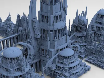 Wizard Skeleton Tower Scull Dome collection 3  3D model