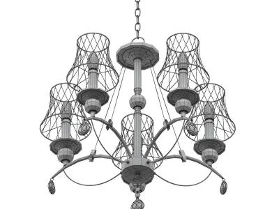 Hanging chandelier Lussole Lgo Arivaca 3D model