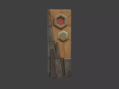 Geometric Ascent Low-poly 3D model
