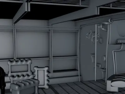 star wars -Millennium Falcon Interior Low-poly 3D model