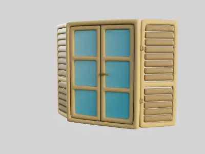 Cartoon Window 20a 3D model